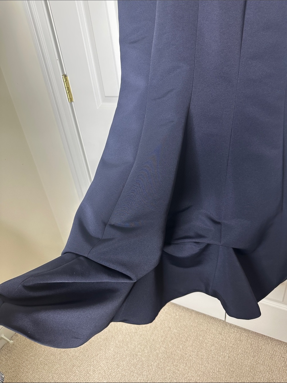 Amsale Mackayla Navy Gown Sz6 - Picture 7 of 9